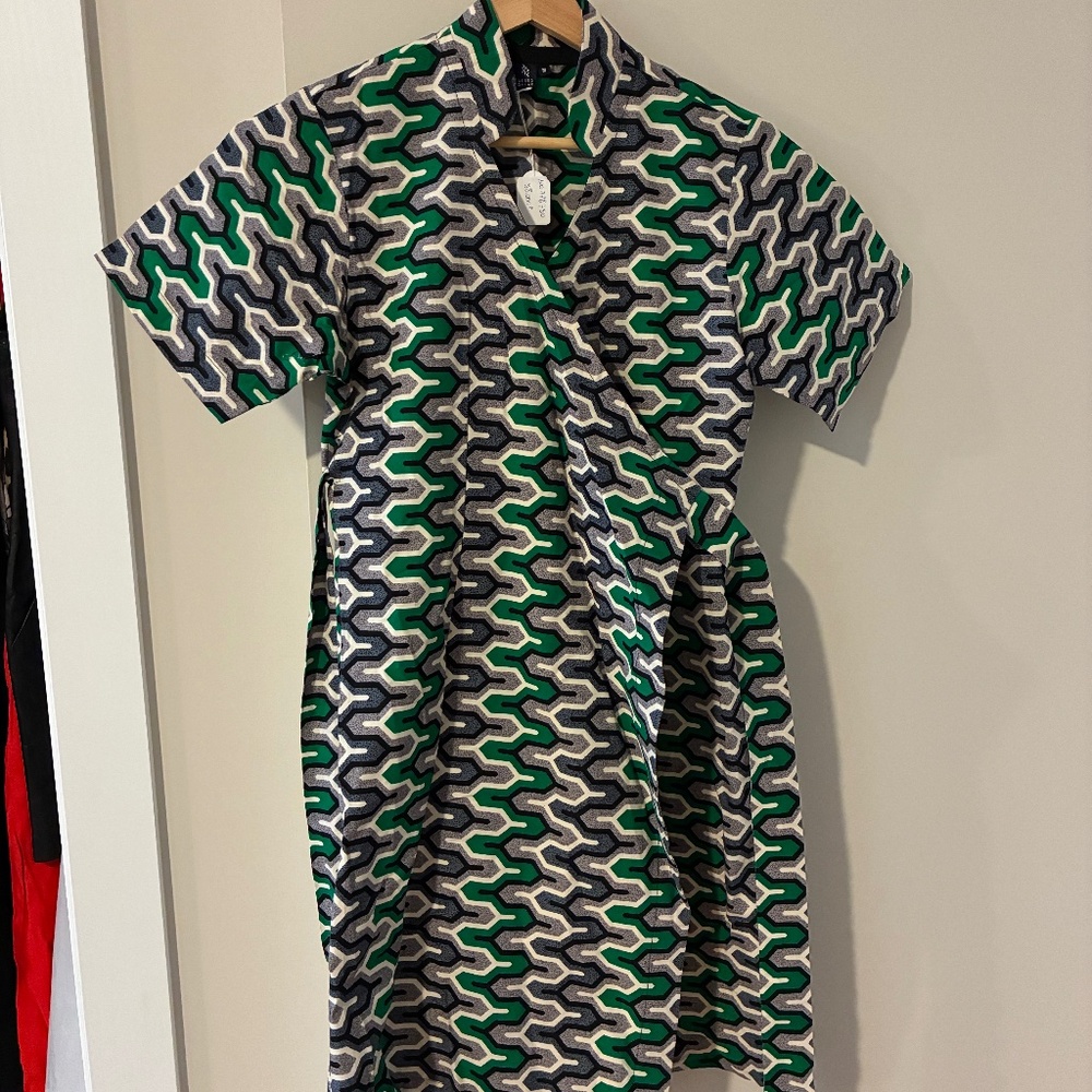 Debbo Dakar wax fabric wrap dress from Senegal